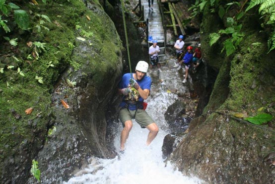 Waterfall Rappelling in Cost Rica